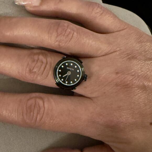 Invicta Angel Women's Ring Watch 17.5mm, Black (44484) $199 MSRP-NEW IN BOX - Picture 5 of 12